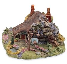 Handcrafted OOAK Country Cottage Clay Pottery House Figurine Signed P. Simpson picture