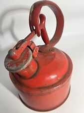 Vintage Red Metal Safety Gas Oil Can Chicago FAST SHIPPING Industrial Works picture