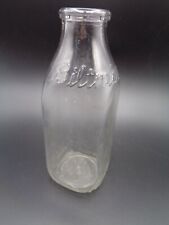Vintage Quart Clear Glass Milk Bottle - Biltmore Dairy Farm - Asheville NC  picture