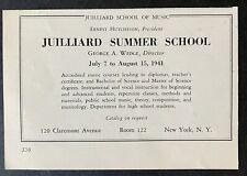 1941 Julliard School of Music Summer Session George A. Wedge Vintage Print Ad picture