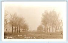 RPPC TRIPOLI, Iowa IA ~ RESIDENCE STREET SCENE c1910s Bremer County Postcard picture