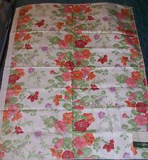 English GREEFF Vintage 80s Floral Polished Cotton Fabric Sample Cottage Garden picture