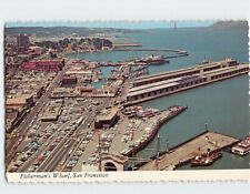 Postcard Aerial View of Fisherman's Wharf San Francisco California USA picture
