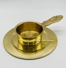 Church Christian Set Brass Ladle and Plate Orthodox 5.31
