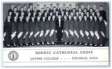 Decorah Iowa Postcard Nordic Cathedral Choir Luther College 1951 Vintage Antique picture