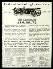 1909 THE AMERICAN Motor CAR Indianapolis for the Discriminating Few Vtg PRINT AD picture