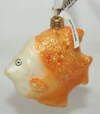 NORDSTROM at Home Tropical Fish Hand Painted Glass Ornament New W/Tags picture