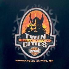 Harley Davidson Twin Cities St. Paul Minneapolis Tee Shirt Large Black 2-sided picture