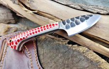 HANDFORGED CUSTOM HUNTING COWBOY KNIFE WITH RESIN HANDLE&SHEATH picture