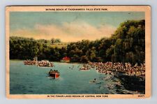 Taughannock Falls NY-New York, Taughannock Falls St Park, c1941 Vintage Postcard picture
