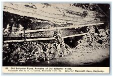 1912 Old Saltpeter Pipes Interior Mammoth Cave Kentucky KY Antique Postcard picture