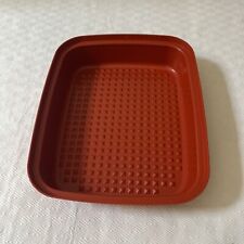 Vintage Tupperware 1294-6 Meat Keeper Marinade Container NO LID Paprika Color picture