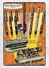 1935 Gold Medal Fountain Pens metal tin sign garage themed bedroom picture