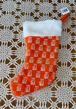 New Hooters Velour Christmas Stocking with Faux Fur Orange and White Owl Logo picture