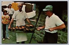 Postcard Bavarian Summer Festival Lakewood Park Barnesville PA Men Making Bread picture
