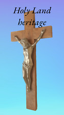 Antique Spiritual Masterpiece Old Wooden Cross Crucified Holy Land picture