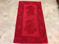 Vintage Cannon Cavalier Bath Towel All Cotton Red Rose Gorgeous USA Exc picture