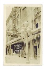 Empire Hotel fire Jan 18th 1920 - Icicle-covered ruins of the Empi- Old Photo picture