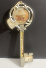 Vtg 1950s Goldfarb NoveltyThermometer Compass Calendar Plastic Key Virginia City picture