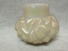 Circa 1900's Karlik Art Glass Austria Czech Iridescnet Pearl Pillows Vase #1 picture