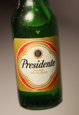 WATER FILLED Vintage Presidente Beer Mini Bottle Cervecería Nacional Dominicana picture