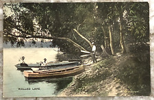 Walled Lake Michigan Row Boats On Lake View 1911 Divided Back Postcard 724 picture