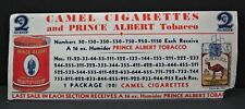  Vintage 2ct Prince Albert & Camel Punch Board Win Payout Display Top Prize Sign picture