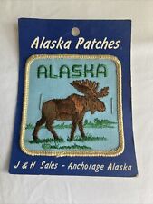 Vintage Alaska State Park Embroidered Moose Souvenir Patch picture