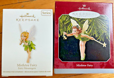 Mistletoe Fairy Hallmark Keepsake 2 ORNAMENT LOT Messengers Series 2011 vtg 1998 picture