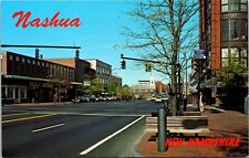 Vtg Nashua New Hampshire NH Main Street View Looking North Postcard picture