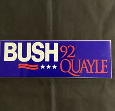 1992 Bush Quayle Presidential 9 X 3 Bumper Sticker  picture