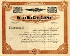 Hailey-Ola Coal Co. - Stock Certificate - Mining Stocks picture