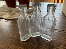 Vintage 3 Glass 1 OZ Marked Medicine Bottle, NOS Elixir Tincture picture