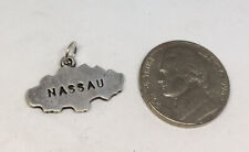 NASSAU STERLING SILVER PENDANT CHARM 2.4g 925 STAMP MARKS BAHAMA ISLAND picture