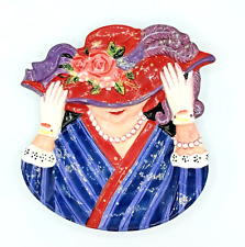 Red Hat Society Lady Platter Plate Susan Winget Ceramic Certified International picture