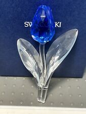 Swarovski Crystal Blue Tulip 2002 SCS Renewal #606546 Retired + Box & COA picture
