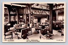RPPC Postcard Cunard Line RMS Berengaria First Glass Smoking Room Imperator picture