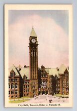 Toronto-Ontario, City Hall, Antique Vintage Souvenir Postcard picture