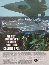 6/1991 PUB ROCKWELL COLLINS GPS SATELLITE US ARMY NAVY USAF ORIGINAL AD picture