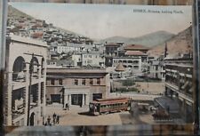 Rare c1912 BISBEE ARIZONA AZ TROLLEY Streetcar HANDCOLORED ALBERTYPE Post Card  picture