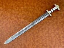 NEW Custom Handmade Damascus Steel Sword, Hunting Sword Valentine's Day Gift picture