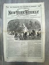 Street and Smiths NEW YORK WEEKLY Vintage Newspaper February 2, 1874 No.13 15x22 picture