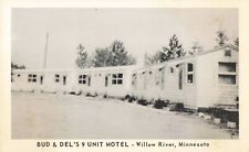 Bud & Del's 9 Unit Motel Willow River Minnesota MN c1950 Postcard picture