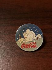 Vintage Coca-Cola Coke Polar Bears Winter Lapel Pin picture