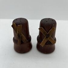 Vintage Windmill Salt And Pepper Shakers 1950's Made In Japan Mid-Century picture