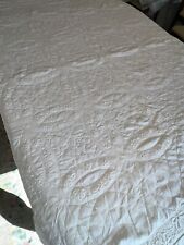 Vintage White On White Wedding Ring 76” x 80” Quilt picture