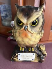 Vintage Mid-Century Ceramic Owl Bank 