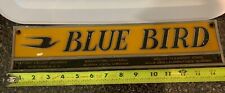 VINTAGE BLUE BIRD BUS NAME PLATE SIGN BADGE  PLAQUE EMBOSSED Passenger Bus Line picture