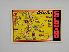 Vintage Colorado Travel Decal Water Transfer Sticker State Map Attractions NOS picture