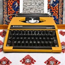 Vintage 1970s Silverette Silver Reed Yellow Typewriter picture
